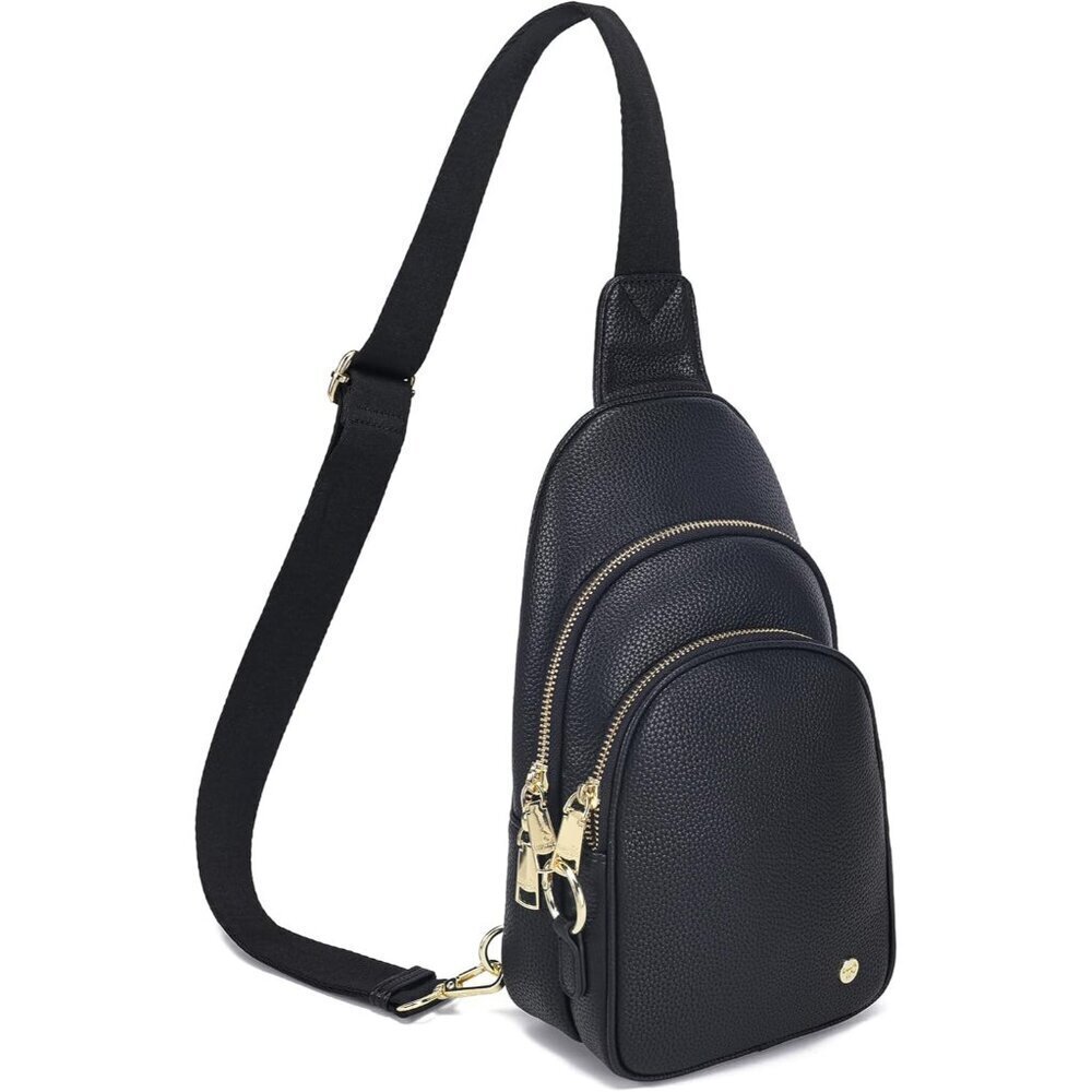 Crossbody Sling Bag Faux Leather Compact RFID Travel Purse for Women